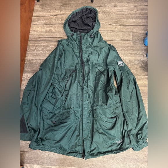 Timberland Men's Forest Green Raincoat - Picture 2 of 8